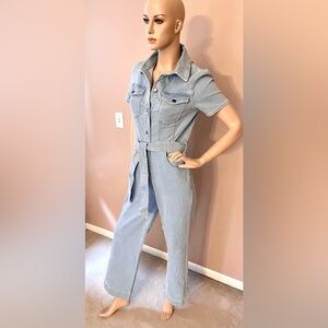 Avec Les Filles Denim Jumpsuit Sz 29 M - NWT